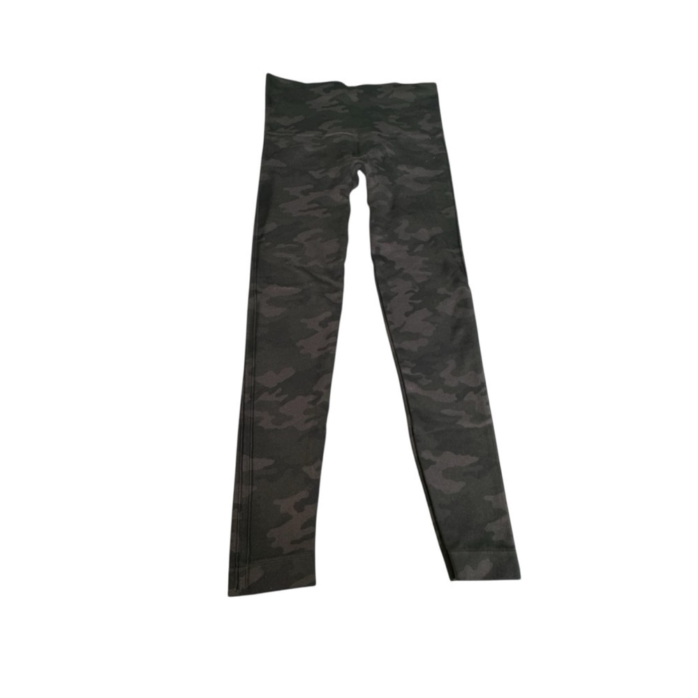 Spanx Look At Me Now Seamless Leggings XS Black Camo Print High Waist Stretch